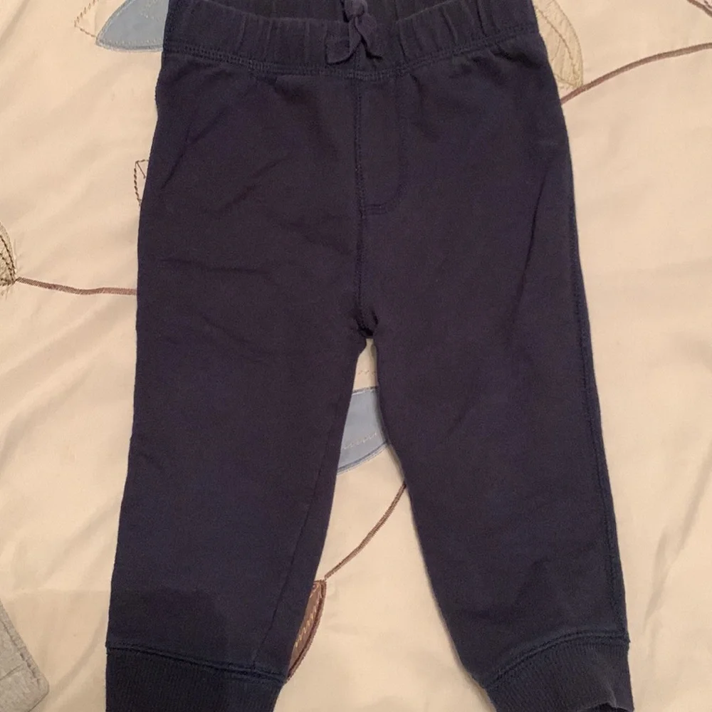 Carter’s 3 Piece Set Blue Plaid Best Jacket, Long Sleeve Shirt, Pants Boys 12 mo